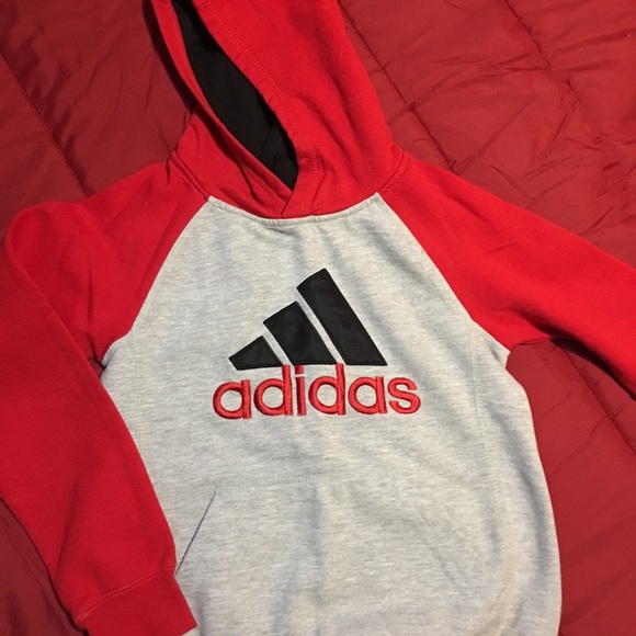 EUC BOYS LARGE ADIDAS HOODIE - Picture 1 of 4